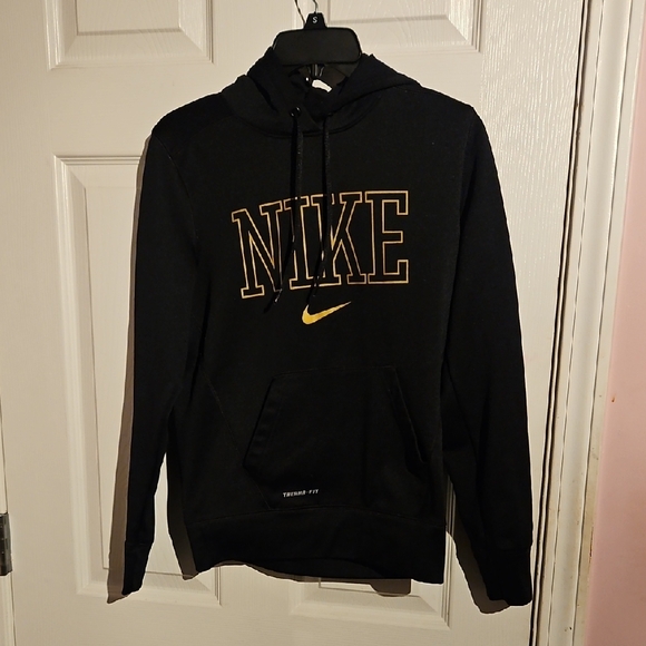 Nike Other - Small Nike Black Hoodie with Gold Logo
